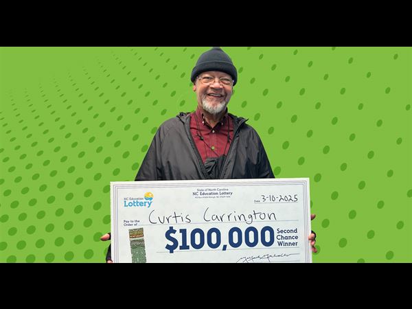 Durham County man collects $100,000 scratch-off win