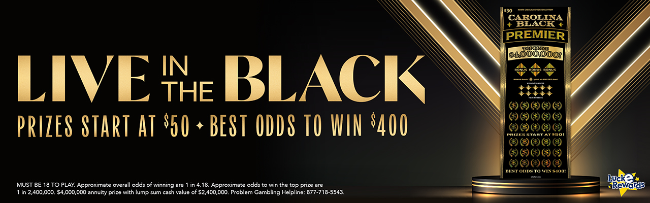 Carolina Black Premier New Scratch Game