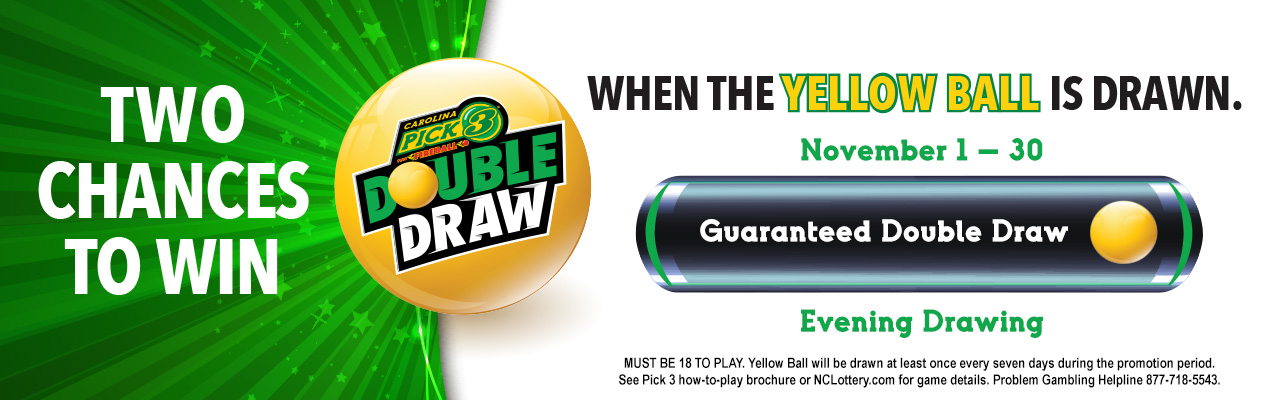 Pick 3 Double Draw Guaranteed Yellow Ball