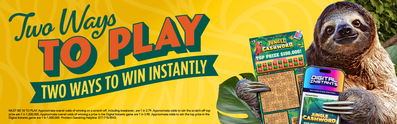 Jungle Cashword Scratch Off and Digital Instant Game