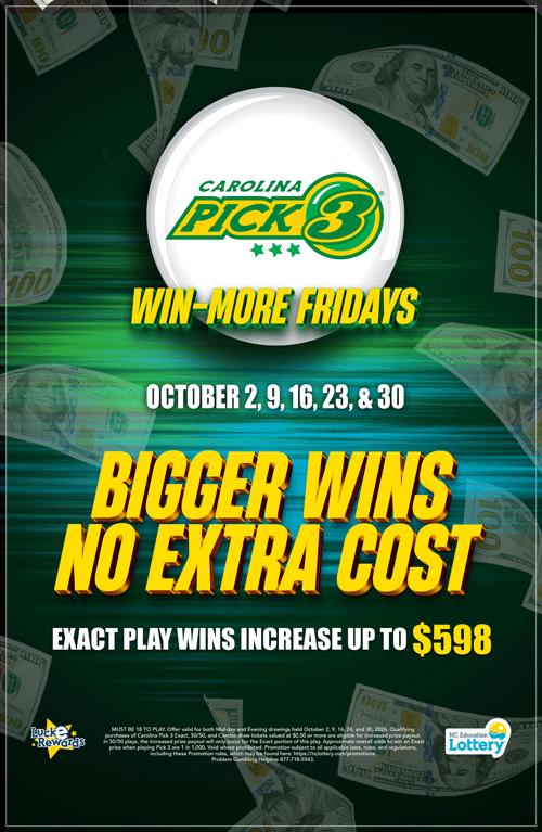 Pick 3 Win More Fridays