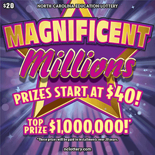 Magnificent Millions scratch-off from North Carolina Lottery