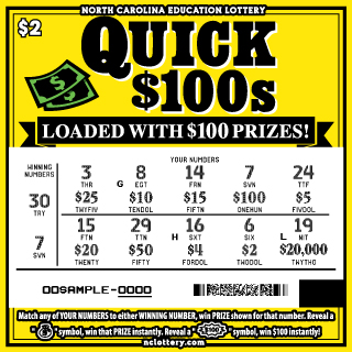 nc lottery scratch off codes