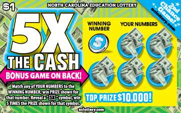 Scratch-Off - 5X The Cash | NC Lottery