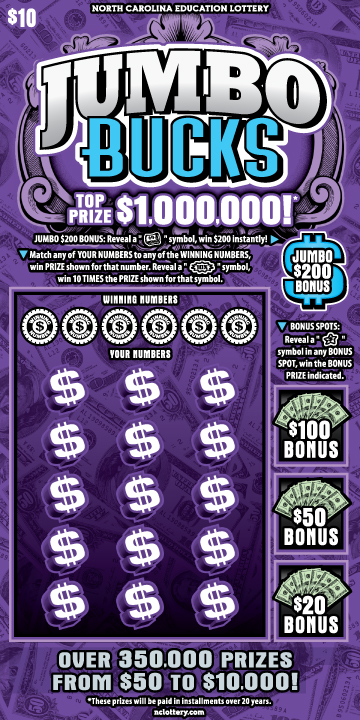 Scratch-Off - Jumbo Bucks | NC Lottery