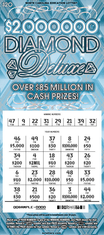 Scratch-off - $2,000,000 Diamond Deluxe 