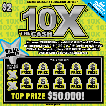 Scratch-Off - 10X The Cash | NC Lottery