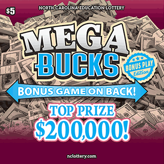 Game logo: MEGA BUCKS